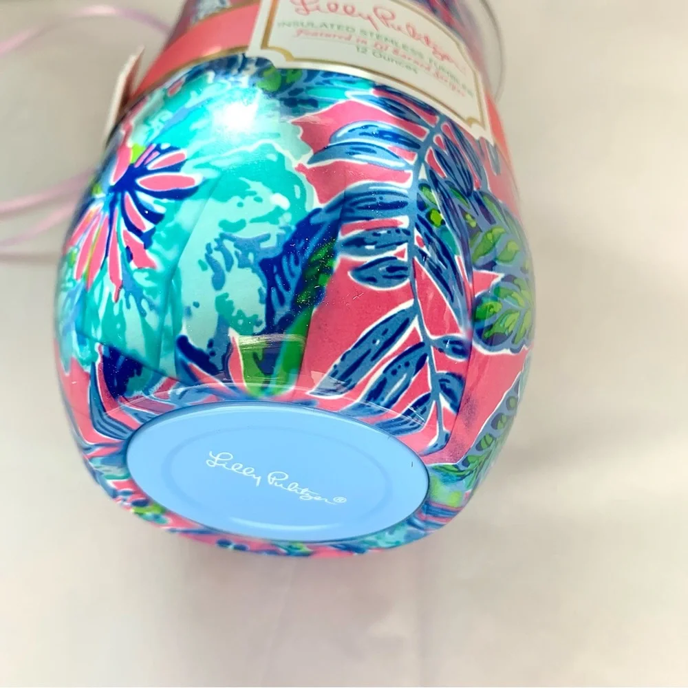 NEW Lilly Pulitzer Insulated Stemless Tumbler Pink Isle Lil Earned Stripes - Picture 11 of 15